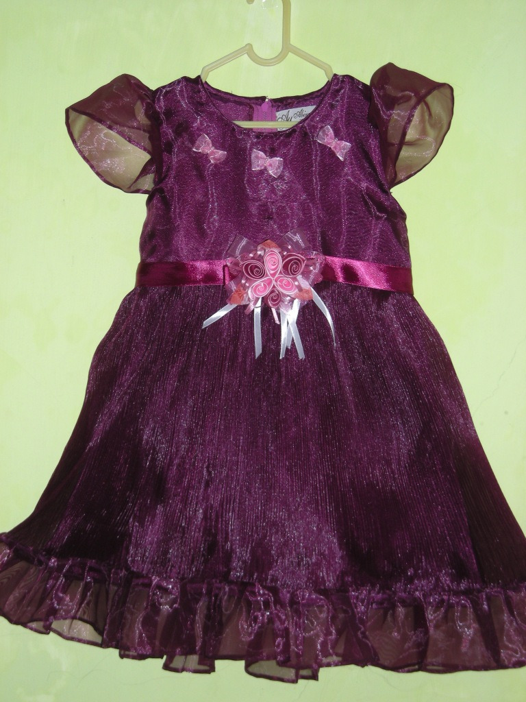  gaun  pesta anak  warna ungu Jual baju  pesta anak  